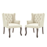 Realm Armchair Performance Velvet Set of 2 Ivory EEI-4292-IVO