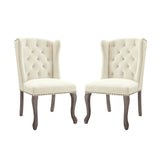 Apprise Side Chair Performance Velvet Set of 2 Ivory EEI-4293-IVO