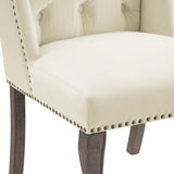 Apprise Side Chair Performance Velvet Set of 2 Ivory EEI-4293-IVO