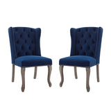 Apprise Side Chair Performance Velvet Set of 2 Navy EEI-4293-NAV