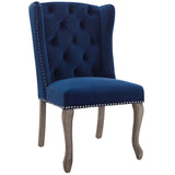 Apprise Side Chair Performance Velvet Set of 2 Navy EEI-4293-NAV