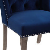 Apprise Side Chair Performance Velvet Set of 2 Navy EEI-4293-NAV