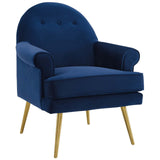 Revive Armchair Performance Velvet Set of 2 Navy EEI-4295-NAV