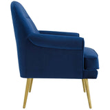 Revive Armchair Performance Velvet Set of 2 Navy EEI-4295-NAV