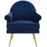 Revive Armchair Performance Velvet Set of 2 Navy EEI-4295-NAV