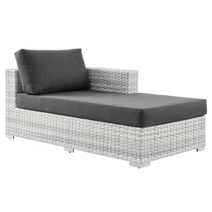 Convene Outdoor Patio Right Chaise Light Gray Charcoal EEI-4304-LGR-CHA