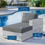 Convene Outdoor Patio Right Chaise Light Gray Charcoal EEI-4304-LGR-CHA