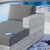 Convene Outdoor Patio Right Chaise Light Gray Charcoal EEI-4304-LGR-CHA