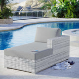 Convene Outdoor Patio Right Chaise Light Gray Gray EEI-4304-LGR-GRY