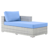 Convene Outdoor Patio Right Chaise Light Gray Light Blue EEI-4304-LGR-LBU