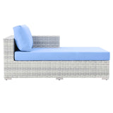 Convene Outdoor Patio Right Chaise Light Gray Light Blue EEI-4304-LGR-LBU