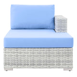 Convene Outdoor Patio Right Chaise Light Gray Light Blue EEI-4304-LGR-LBU