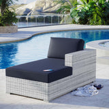 Convene Outdoor Patio Right Chaise Light Gray Navy EEI-4304-LGR-NAV