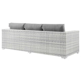 Convene Outdoor Patio Sofa Light Gray Gray EEI-4305-LGR-GRY