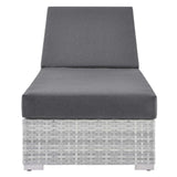 Convene Outdoor Patio Chaise Light Gray Charcoal EEI-4307-LGR-CHA