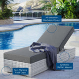 Convene Outdoor Patio Chaise Light Gray Charcoal EEI-4307-LGR-CHA