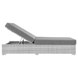 Convene Outdoor Patio Chaise Light Gray Gray EEI-4307-LGR-GRY