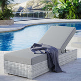 Convene Outdoor Patio Chaise Light Gray Gray EEI-4307-LGR-GRY