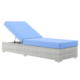 Convene Outdoor Patio Chaise Light Gray Light Blue EEI-4307-LGR-LBU