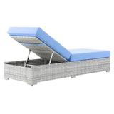 Convene Outdoor Patio Chaise Light Gray Light Blue EEI-4307-LGR-LBU