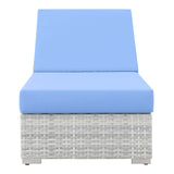 Convene Outdoor Patio Chaise Light Gray Light Blue EEI-4307-LGR-LBU