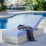 Convene Outdoor Patio Chaise Light Gray Light Blue EEI-4307-LGR-LBU