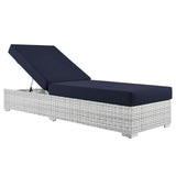 Modway Furniture Convene Outdoor Patio Chaise 0423 Light Gray Navy EEI-4307-LGR-NAV