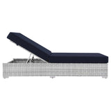 Convene Outdoor Patio Chaise Light Gray Navy EEI-4307-LGR-NAV