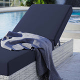 Modway Furniture Convene Outdoor Patio Chaise 0423 Light Gray Navy EEI-4307-LGR-NAV