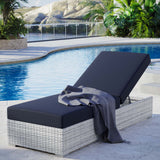 Convene Outdoor Patio Chaise Light Gray Navy EEI-4307-LGR-NAV