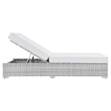 Convene Outdoor Patio Chaise Light Gray White EEI-4307-LGR-WHI