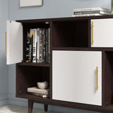 Daxton Display Stand Cappuccino White EEI-4310-CAP-WHI