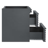 Modway Furniture Render 24" Wall-Mount Bathroom Vanity Cabinet XRXT Gray EEI-4338-GRY