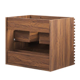 Modway Furniture Render 24" Wall-Mount Bathroom Vanity Cabinet XRXT Walnut EEI-4338-WAL