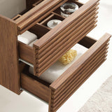 Modway Furniture Render 24" Wall-Mount Bathroom Vanity Cabinet XRXT Walnut EEI-4338-WAL