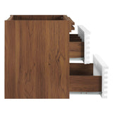 Modway Furniture Render 24" Wall-Mount Bathroom Vanity Cabinet XRXT White Walnut EEI-4338-WHI-WAL