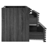 Modway Furniture Render 36" Wall-Mount Bathroom Vanity Cabinet XRXT Charcoal EEI-4339-CHA