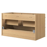 Modway Furniture Render 36" Wall-Mount Bathroom Vanity Cabinet XRXT Oak EEI-4339-OAK