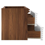 Modway Furniture Render 36" Wall-Mount Bathroom Vanity Cabinet XRXT White Walnut EEI-4339-WHI-WAL
