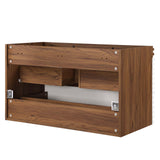 Modway Furniture Render 36" Wall-Mount Bathroom Vanity Cabinet XRXT White Walnut EEI-4339-WHI-WAL