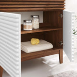 Modway Furniture Render 36" Bathroom Vanity Cabinet XRXT White Walnut EEI-4340-WHI-WAL