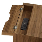 Ember Wood Nightstand With USB Ports Walnut Walnut EEI-4343-WAL-WAL