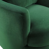 Pirouette Performance Velvet Swivel Armchair Emerald EEI-4345-EME