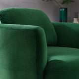 Pirouette Performance Velvet Swivel Armchair Emerald EEI-4345-EME