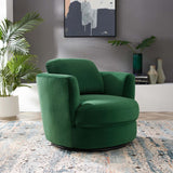 Pirouette Performance Velvet Swivel Armchair Emerald EEI-4345-EME