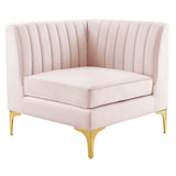 Triumph Channel Tufted Performance Velvet Loveseat Pink EEI-4346-PNK