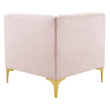 Triumph Channel Tufted Performance Velvet 4-Seater Sofa Pink EEI-4348-PNK