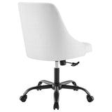 Distinct Tufted Swivel Upholstered Office Chair Black White EEI-4369-BLK-WHI