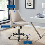 Designate Swivel Upholstered Office Chair Black Beige EEI-4371-BLK-BEI