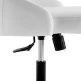 Designate Swivel Vegan Leather Office Chair Black White EEI-4372-BLK-WHI